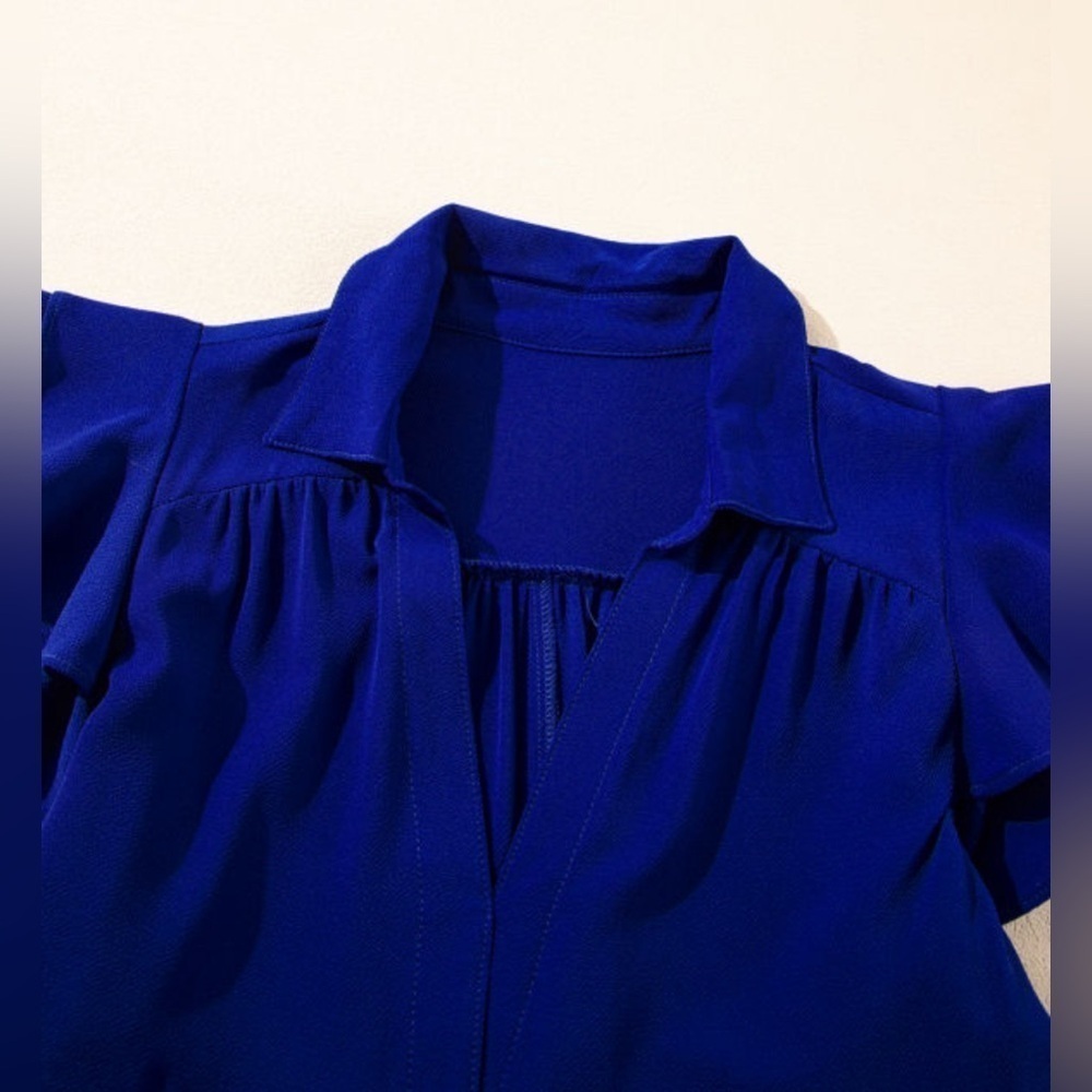 Cobalt Blue Tiered Midi Dress - Picture 4 of 6